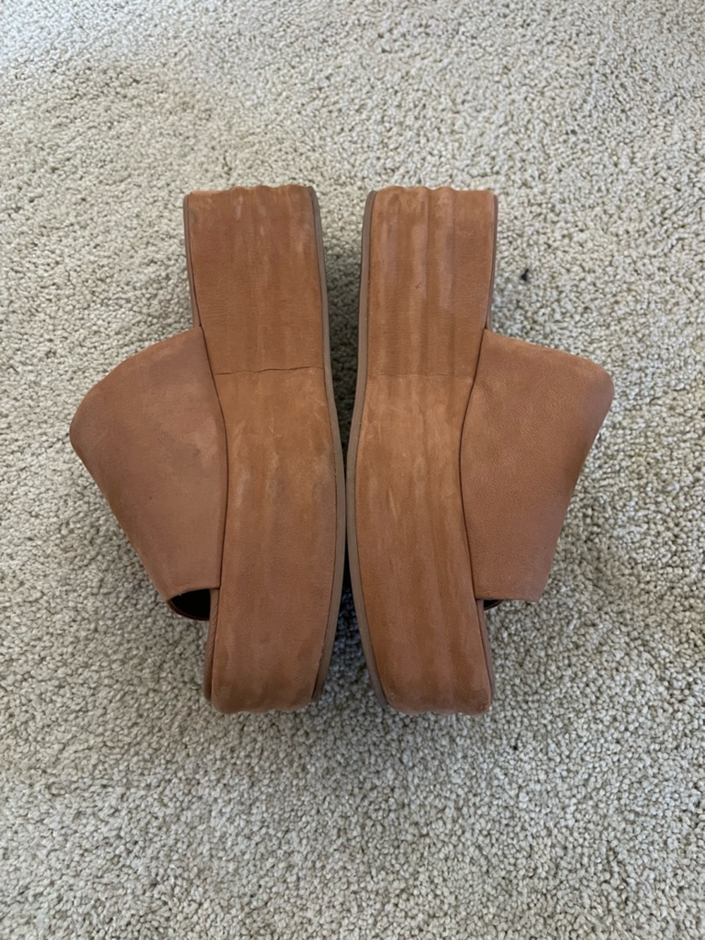 Free People Cognac Slide Platform Mules - Picture 3 of 4